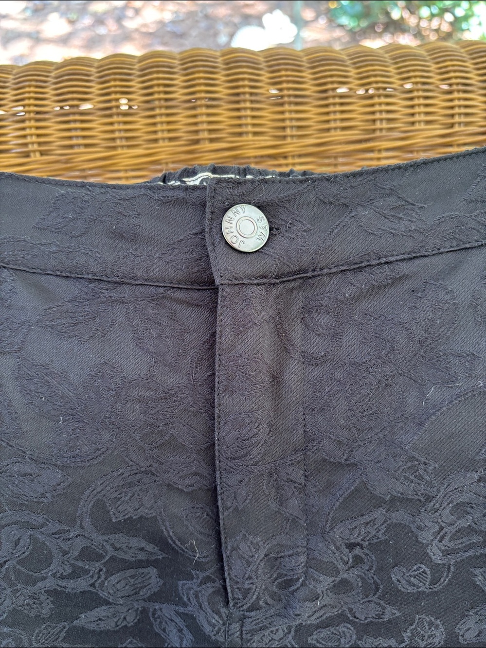 Johnny Was Black Wide Leg Jacquard Pants - Picture 4 of 4